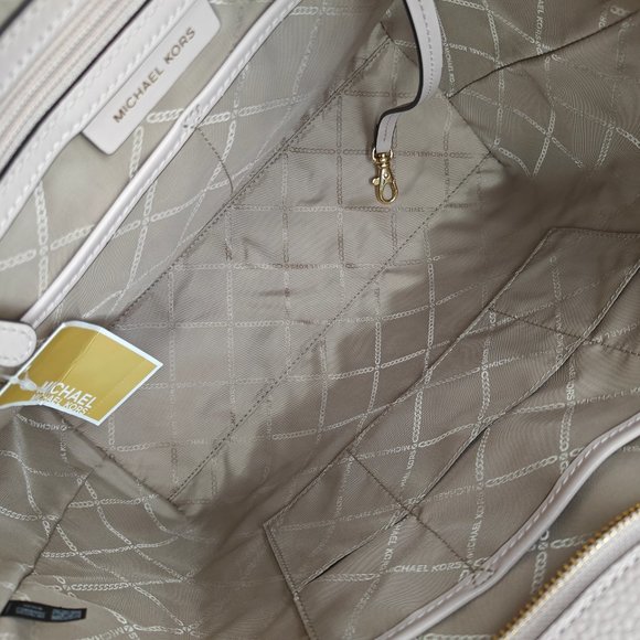 MICHAEL KORS Sinclair East West large studs leather medium tote bag - PINK - Picture 13 of 14